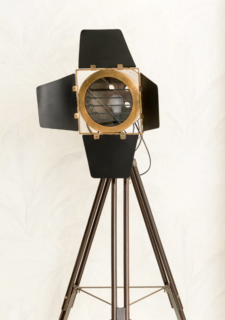 Vintage SLM studio light or lamp on a tripod stand